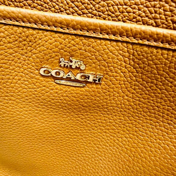 COACH CROSSBODY PURSE TAN LEATHER - Picture 4 of 6